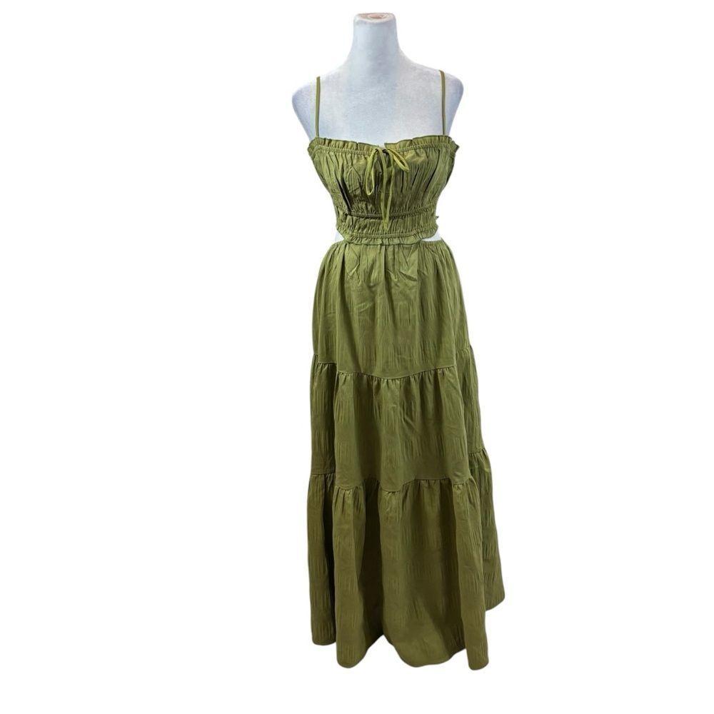 LadiesβBrand New with Tags Acoaβ Brand Green Cut Out Maxi Dress Size Medium